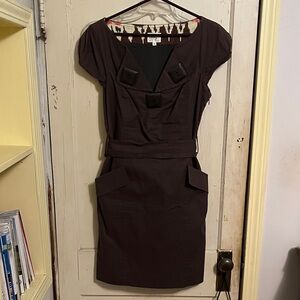 Milly Dark Brown Mini Dress